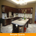 White artificial quartz stone engineering stone kitchen countertop